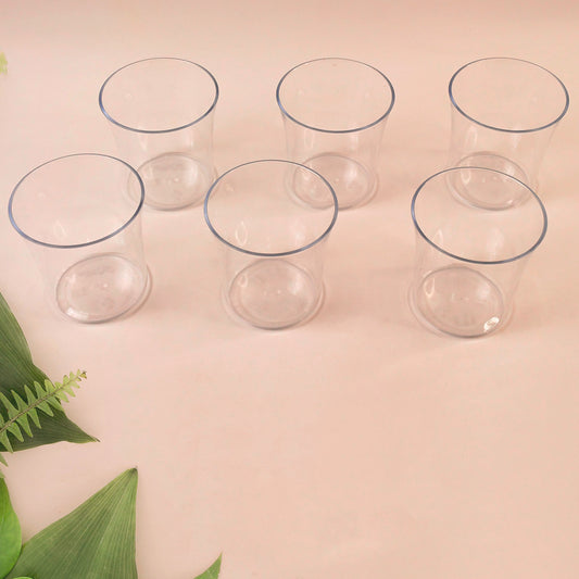 Apex Welcome Plastic Glass Set For Daily Use  Set Of 6