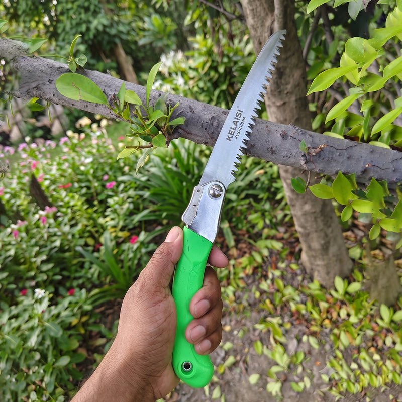 Folding Saw  Sharp 210mm Stainless Steel Blade For Pruning  Outdoor Use