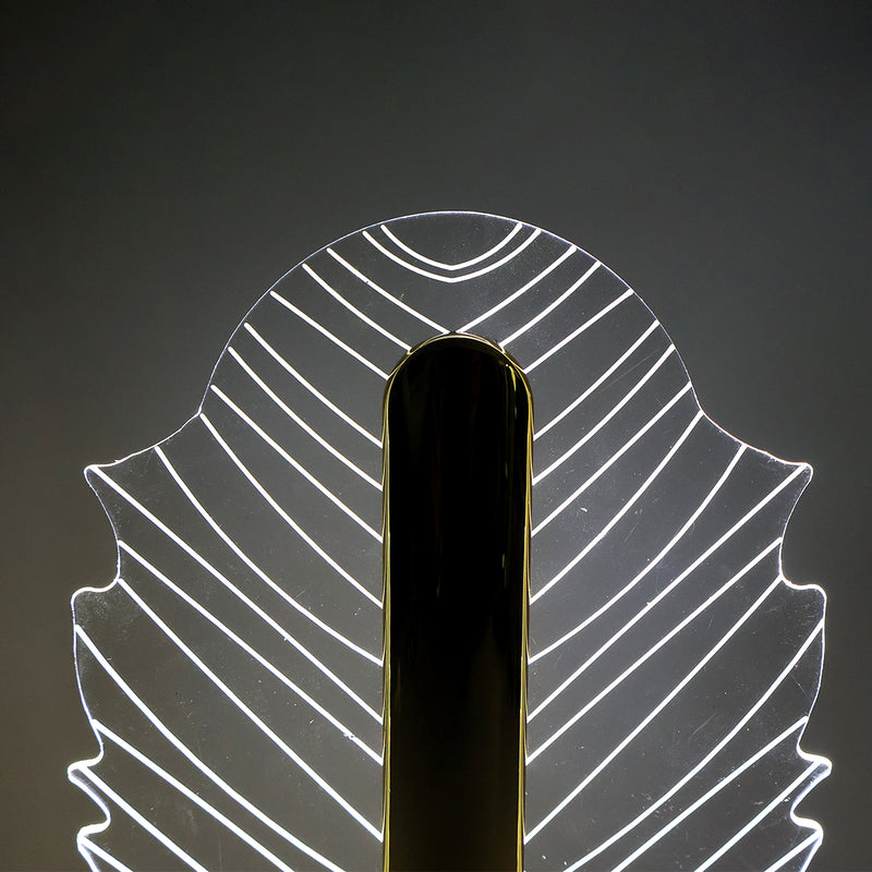 Premium Leaf Shape Crystal Table Lamp (1 Pc)