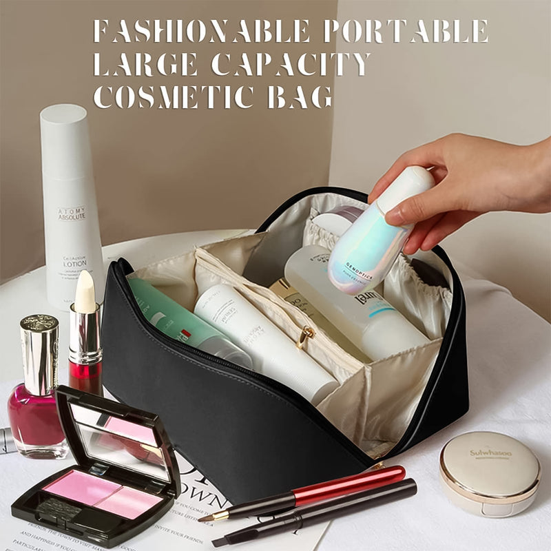 Travel Makeup / Toiletry Organizer Pouch With Zipper & Handle