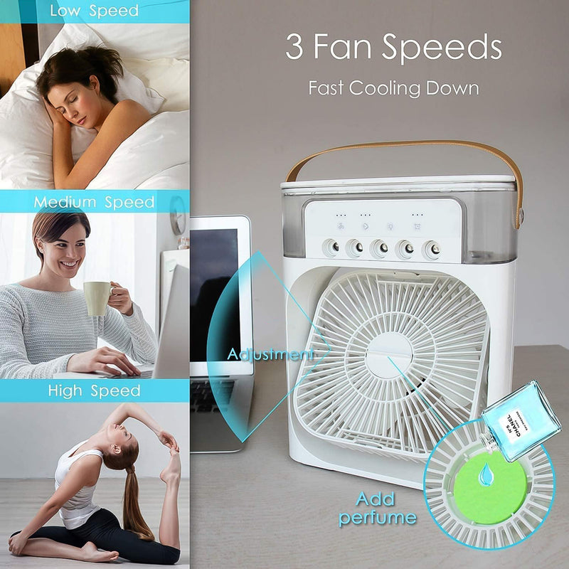 Portable Air Conditioner Fan 7 Colour Changing Light