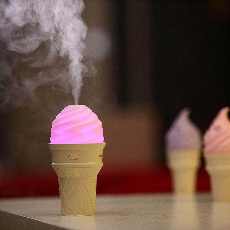 Ice Cream Design LED Humidifier For Freshening Air  Fragrance