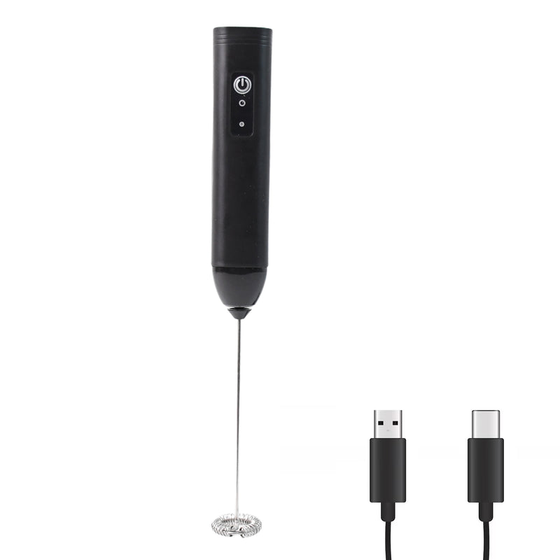 Small Electric Handheld Milk Frother With Stainless Steel Whisk (1 Pc)