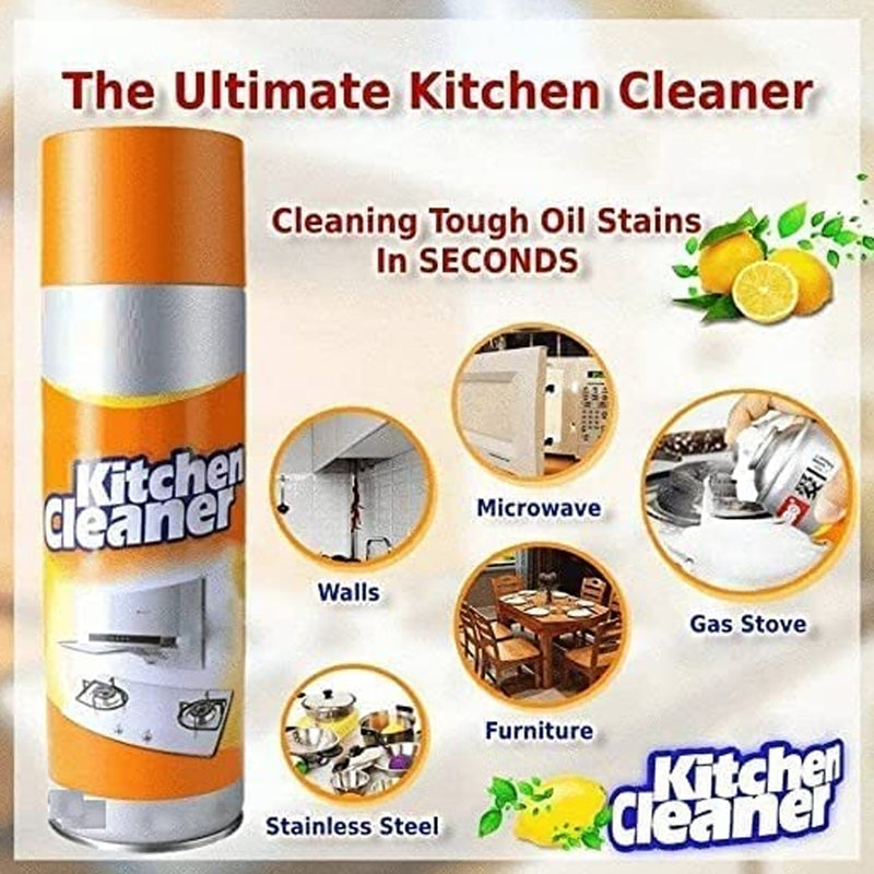 Bubble Foam Cleaner, Kitchen Cleaner Spray Oil, Grease, Stain Remover (500 ml)