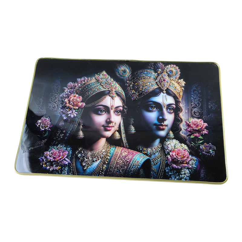 Premium Decorative Radha Krishna Wall Painting Frame 45x30 Cm (1 Pc)