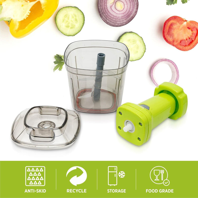 2 in 1 Press Vegetable Chopper For Kitchen (1100 ml)