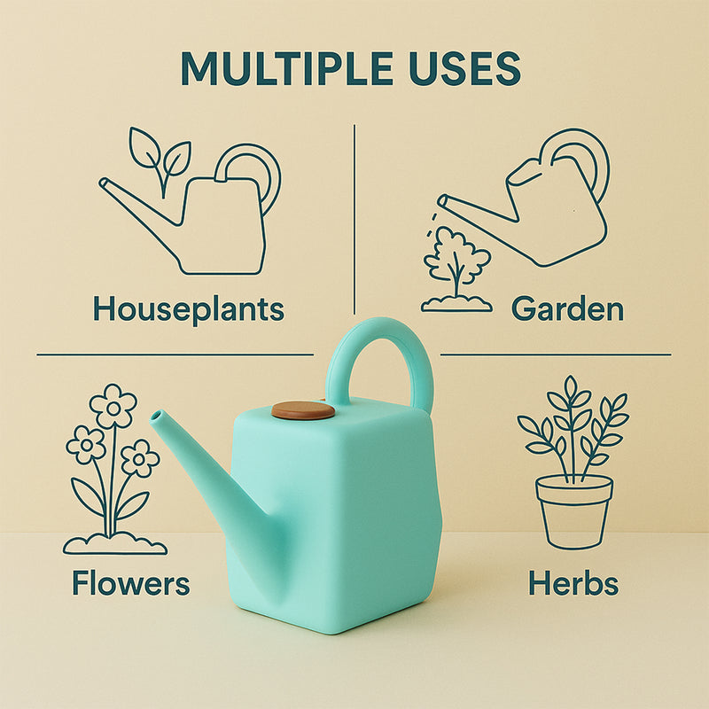 Plastic Gardening / Watering Can With Long Spout & Ergonomic Handle (2 Litre)